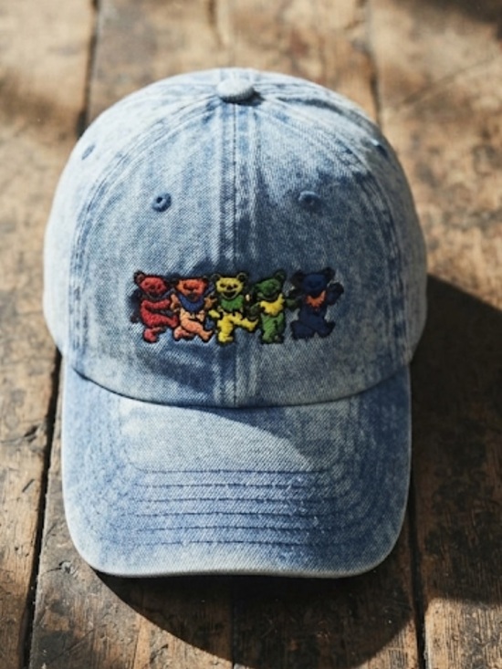 Grateful Dead Other - Grateful Dead denim hat dancing bears OS